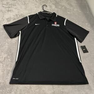 Nike Stanford Polo Shirt Mens Large Black Dri-FIT Recreation Wellness Athletic